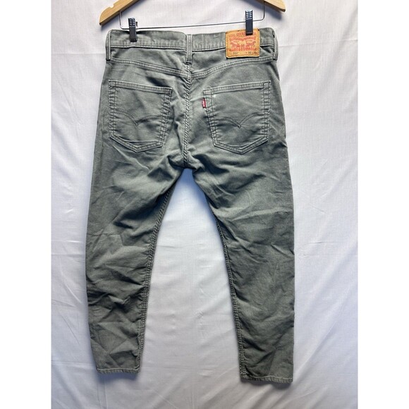 Levis 512 Corduroy Pants Mens 32x30 Gray Slim Tapered Stretch Denim Red Tab - Picture 4 of 7